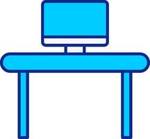 Work Space Blue Filled Icon vector