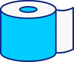 Toilet Paper Blue Filled Icon vector