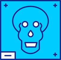 Skull X - ray Blue Filled Icon vector