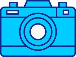 Camera Blue Filled Icon vector