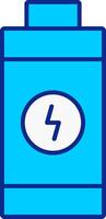 Battery Blue Filled Icon vector