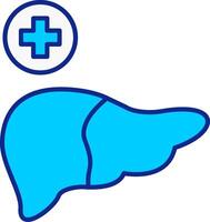 Liver Blue Filled Icon vector