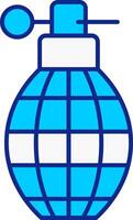 Grenade Blue Filled Icon vector