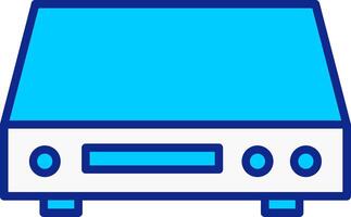 Dvd Player Blue Filled Icon vector