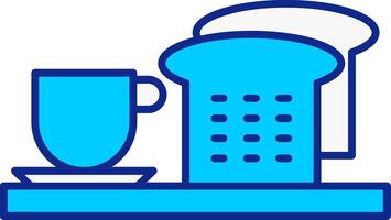 Breakfast Blue Filled Icon vector