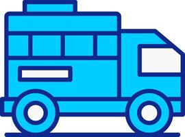 Land Transportation Blue Filled Icon vector