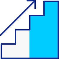 Stairs Blue Filled Icon vector
