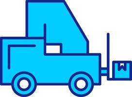 Forklift Blue Filled Icon vector