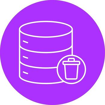 Eliminar datos línea multicírculo icono vector