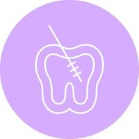 Root Canal Line Multicircle Icon vector