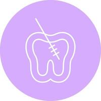 Root Canal Line Multicircle Icon vector