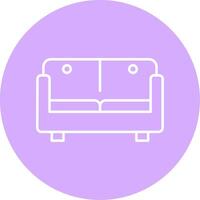 Sofa Bed Line Multicircle Icon vector