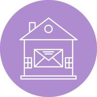 House Mail Line Multicircle Icon vector