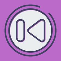 Previous Track Button Vector Icon