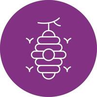 Beehive Line Multicircle Icon vector