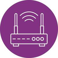 Wifi Router Line Multicircle Icon vector