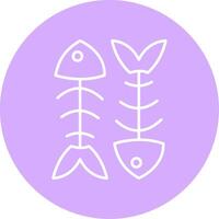 Fishbone Line Multicircle Icon vector