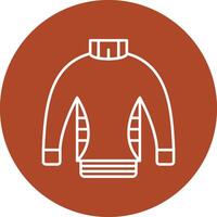 Sweater Line Multicircle Icon vector