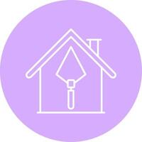 House Construction Line Multicircle Icon vector