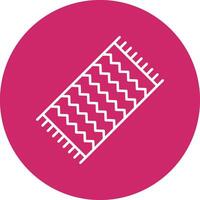 Beach Towel Line Multicircle Icon vector
