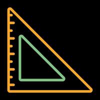 Triangular Ruler Vector Icon