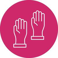 Gloves Line Multicircle Icon vector