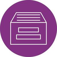 Archive Line Multicircle Icon vector