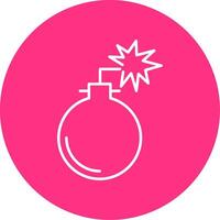 Bomb Line Multicircle Icon vector