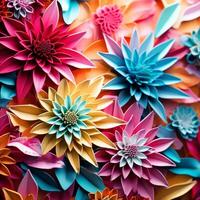 AI generated Hyper Realitstic Colorful Flower Picture photo