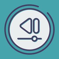 Video Rewind Button Vector Icon