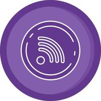 Rss Solid Purple Circle Icon vector