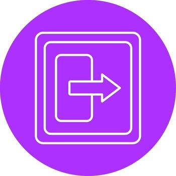 Iniciar sesión fuera línea multicírculo icono vector