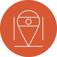Location Line Multicircle Icon vector