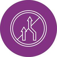 No Overtaking Line Multicircle Icon vector