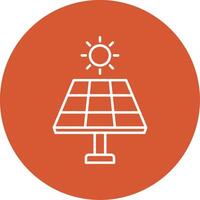 Solar Panel Line Multicircle Icon vector