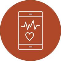 Cellular Phone Line Multicircle Icon vector