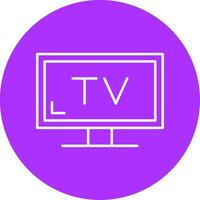 televisión línea multicírculo icono vector