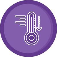 Cold Solid Purple Circle Icon vector