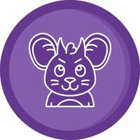 Demon Solid Purple Circle Icon vector