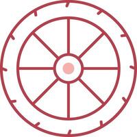 Wheel Solid Two Color Icon vector