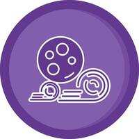 Wind Solid Purple Circle Icon vector