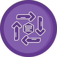 Infographic elements Solid Purple Circle Icon vector