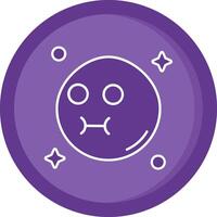 Sickness Solid Purple Circle Icon vector