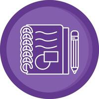 Draw Solid Purple Circle Icon vector