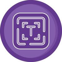 Edit text Solid Purple Circle Icon vector