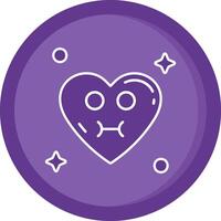 Sickness Solid Purple Circle Icon vector