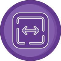 Left and right arrow Solid Purple Circle Icon vector