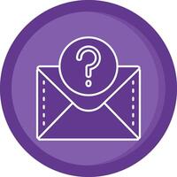 Question mark Solid Purple Circle Icon vector