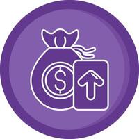 Profits Solid Purple Circle Icon vector