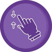 Zoom Out Solid Purple Circle Icon vector